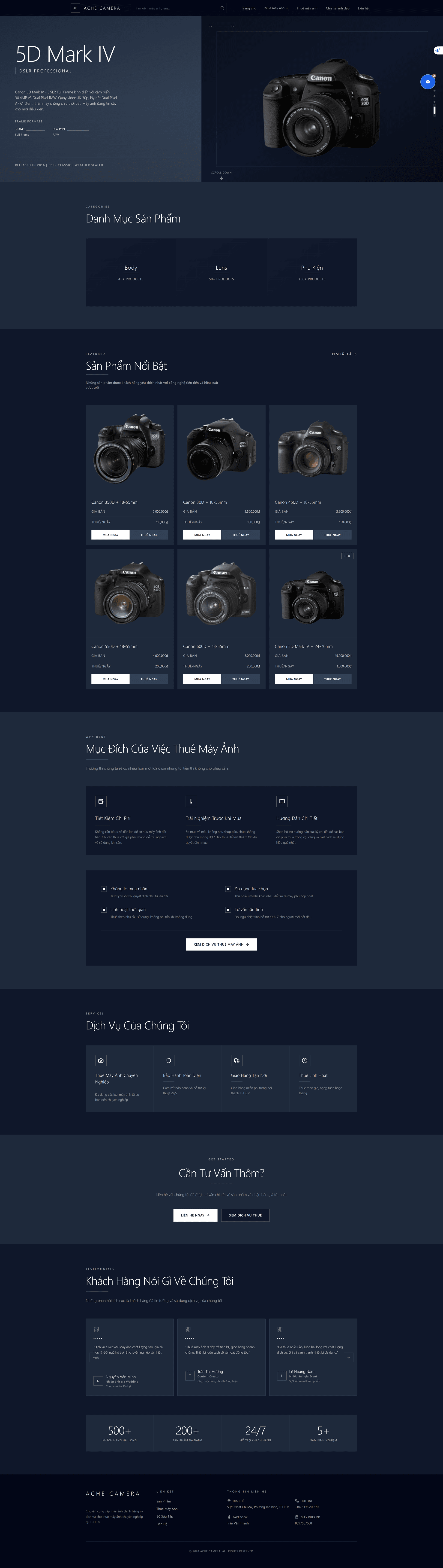 Website Giới Thiệu Ache Camera