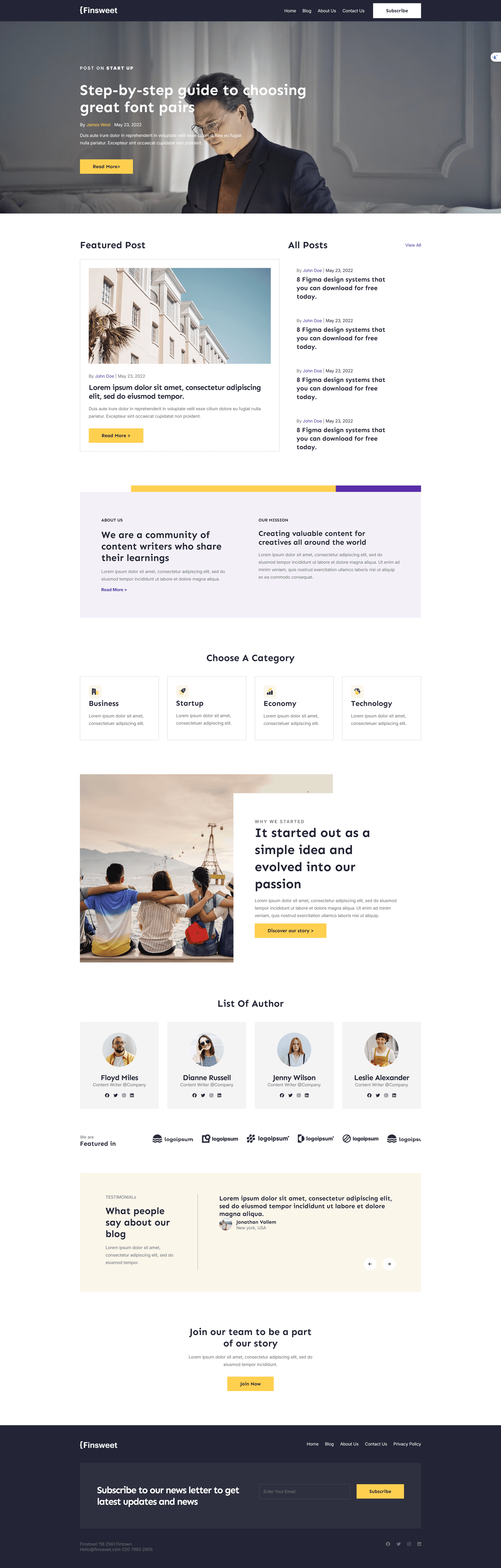 Website Blog Finsweet